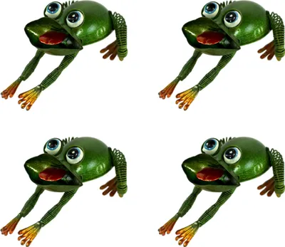 Produktbild von Metall Figur Frosch sitzend 14 x 8cm 4 Stück