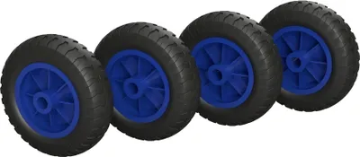 Produktbild von 4 x PolyurethanRad Ø 160 mm Gleitlager Kompressor Rolle Sliprolle PANNENSICHER, schwarz/blau