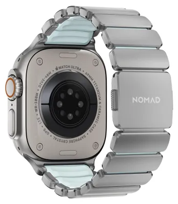 Obrázek produktu pro Nomad Stratos Band Natural Titanium Icy Blue Glow FKM AW 45/46/49mm