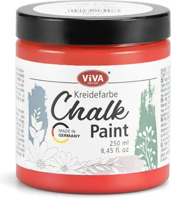 Produktbild von ViVA DECOR Chalk Paint - Kreidefarbe 250 ml - Poppy Red