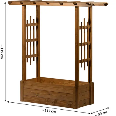 Produktbild von dobar Pflanzkasten "Pergola" aus Holz, Braun