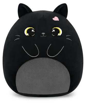 Immagine prodotto di Peluche a forma di gatto, morbido, giocattolo in peluche, gatto kawaii, cuscino in peluche, regalo, gatto nero, 30 cm
