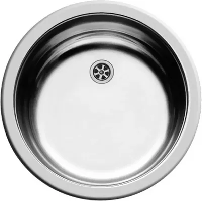 Produktbild von PYRAMIS Clean & Care Rundbecken Spüle ohne Überlauf Edelstahl poliert / Ausschnitt Ø 430 mm / Edelstahlspüle rund / Spüle