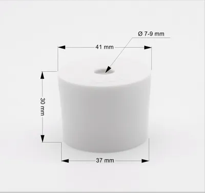 Produktbild von Konisch Gummistopfen mit Loch 41/37mm Konischer Gummi Stopfen | Gummi Korken | Gumistopfen