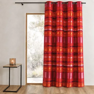 Produktbild von Bunter Jacquard-Vorhang mit Streifenmuster