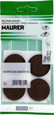 Obrázek produktu pro Lepicí plsť Ø 35 mm. (Blistr 4 kusy) Hnědá