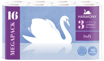 Obrázok produktu pre Toaletný papier 3-vrstvový HARMONY SOFT - 16ks 30358