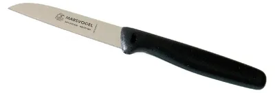 Produktbild von Marsvogel | Gemüsemesser | 1 Stück Schwarz | 8 cm gerade Klinge | Edelstahl rostfrei | PP Kunststoffgriff | handlich & präzise für Obst & Gemüse