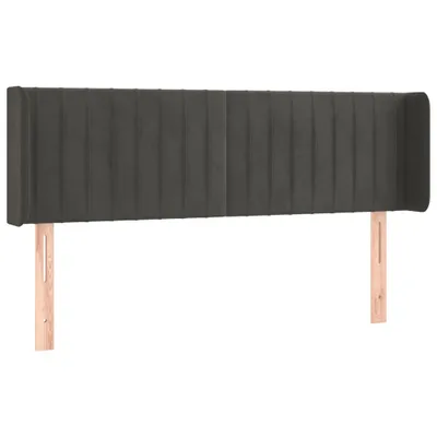Produktbild von vidaXL Kopfteil mit Ohren Dunkelgrau 147x16x78/88 cm Samt