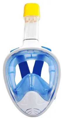 Image de Masque de plongée avec tuba, étanche, anti-buée, bleu, taille L/XL