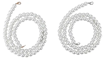 Produktbild von 2 Stück Imitationsperlenketten, Henkelriemen, Handtaschenverzierung, Ersatzzubehör für Damen, 1,2 Meter