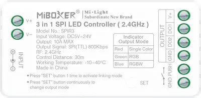 Obrázek produktu pro Miboxer ESPIR3 3 v 1 SPI LED Controller (2.4G) monochromatický/RGB/RGBW
