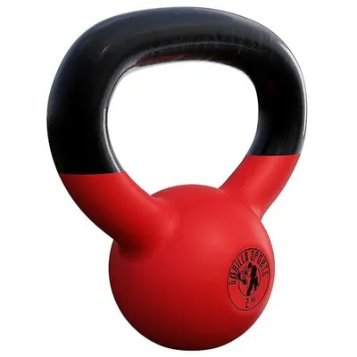 Produktbild von GORILLA SPORTS® Kettlebell 2–32 kg – Gusseisen Kugelhantel mit Vinylbeschichtung, Bodenschonend – Einzeln oder Set – Home Gym, Fitness, Krafttraining