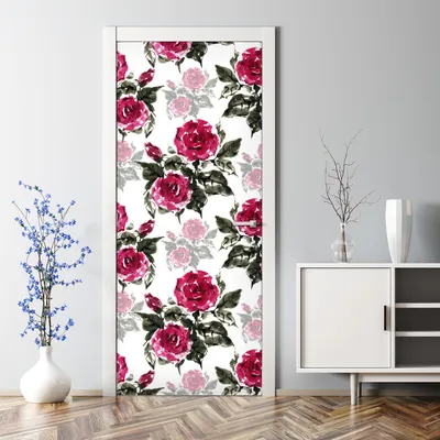 Produktbild von Dekorative Türposter selbstklebend Klebefolie Wandaufkleber Türaufkleber Abstrakte Blätter 70 x 200 cm