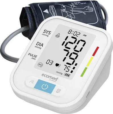 Produktbild von Ecomed BU-95E, Oberarm, Automatisch, Mehrfarbig, LCD, 1 Benutzer, 22 - 42 cm