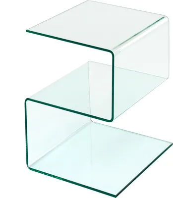 Zdjęcie produktu dla Beistelltisch >7/176< in Klarglas, Glas - 40x50x37cm (BxHxT)