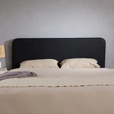 Produktbild von Kopfteil CELEST gepolstert mit Wandbefestigung schwarz - bettkopfteil 160 cm, headboard mit Kunstlederbezug, Kopfende für Boxspringbett