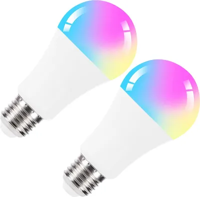 Zdjęcie produktu dla 2SZT E27 Żarówka LED 10W Kolorowa żarówka RGB z pilotem do dekoracji domu 85?265V