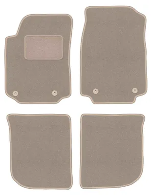 Produktbild von Velours-Fußmatten für Audi A6 C4 1994-1997 (Limousine/Kombi/Avant) – 4-tlg, Beige, passgenau – Wielganizator LUX