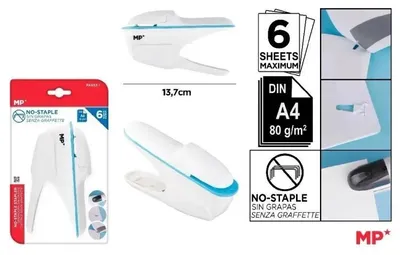 Image de Agrafeuse sans agrafes 6 feuilles