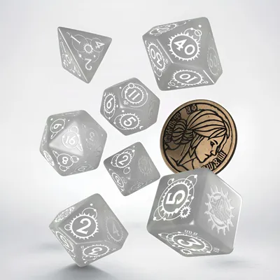Produktbild von Q-workshop The Witcher Dice Set. Ciri, Universal, Erwachsener & Kind, Unisex, Kunststoff, Titan, Weiß, Polen