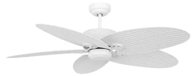 Zdjęcie produktu dla Wentylator sufitowy z wyłącznikiem ściennym Fijian II Biały 132 cm