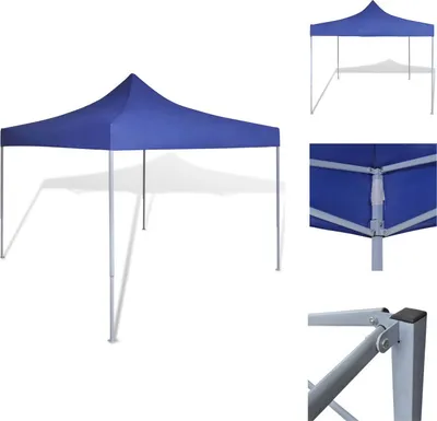 Image de vidaXL Tente pliante 3 x 3 m Bleu - Pavillons & Tentes de réception
