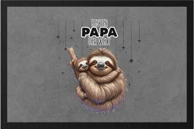 Produktbild von Bester Papa der Welt Faultier Papa Fußmatte - Vatertag Geschenk