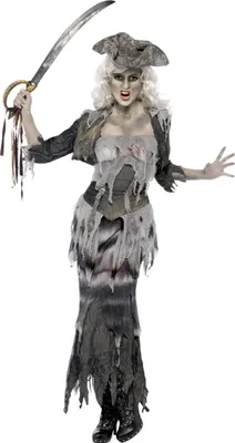 Produktbild von Untote Piratin - Zombie Halloween Kostüm Damen Größe: S