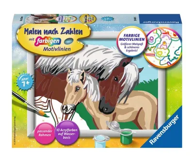 Zdjęcie produktu dla Ravensburger 28469, Dołączone farby, Chłopak, dziewczyna, Naklejki w zestawie, Kolorowanka/album