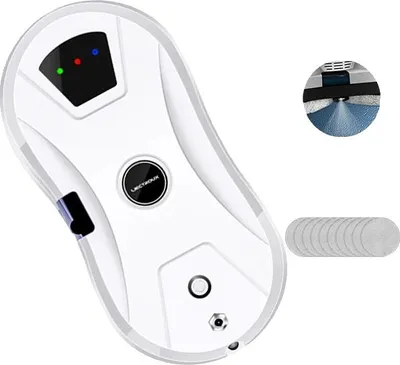 Produktbild von Fensterreinigungsroboter, KI-Navigation, Ultraschall-Wasserspray, WEISS, Ja