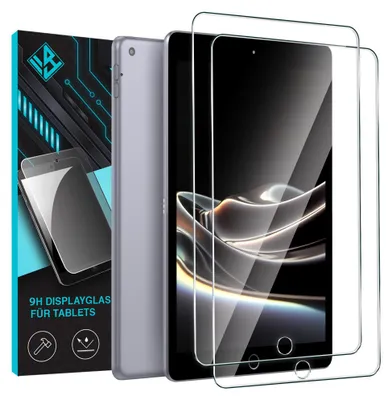 Produktbild von 2x 9H Tablet Schutzglas für Apple iPad 7 / 8 / 9 10.2 Zoll Displayglas Displayschutz