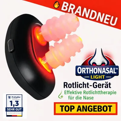 Produktbild von OrthoNasal™ Light - Rotlicht Therapiegerät bei Rhinitis, Sinusitis & angeschwollenen Nebenhöhlen