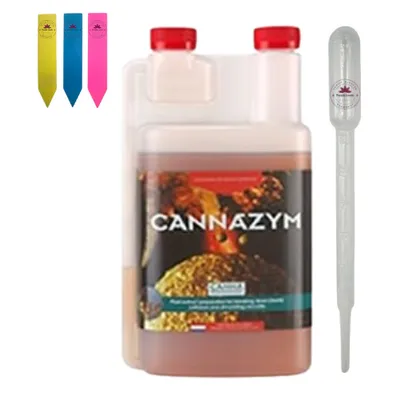 Obrázok produktu pre Canna Cannazym 1 liter vrátane dávkovacej pipety a 3 štítkov na rastliny
