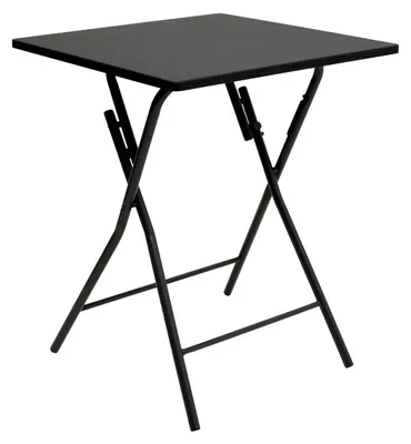 Obrázek produktu pro Černý skládací stolek, dvoumístný, 60 x 60 x 75 cm