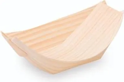 Produktbild von Holzschale "Boot" 11 x 7 cm 100 Stück.