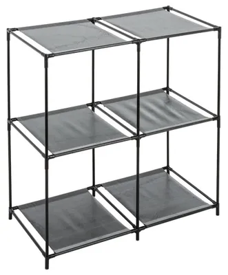Obrázok produktu pre 5five Simply Smart | Modulárny regál - 4 priehradky - Čierny - Univerzálny - Ľahký a stabilný