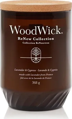 Produktbild von WoodWick Duftkerze Large - ReNew - Lavendel & Zypresse - 13 cm / ø 9 cm