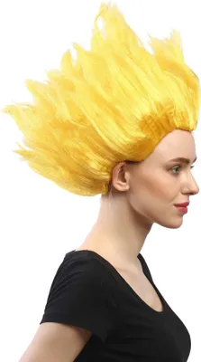 Produktbild von WIG ME UP Perücke Hochtoupiert Feuer Blume Gelb 91062-PC2B