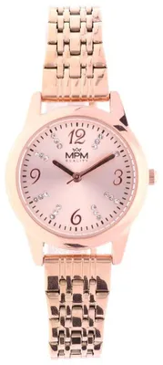 Produktbild von MPM-Quality Lady Klasik Damenuhr Metall Rosa Zifferblatt Rosa/Silber Ø 28 mm