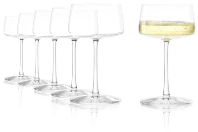 Immagine prodotto di Set di 6 bicchieri da champagne, capacità 275 ml – Eleganti bicchieri in cristallo per champagne