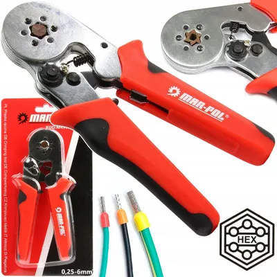 Obrázek produktu pro MAR-POL Kleště lisovací na dutinkové konektory 0,25-6mm² M49521