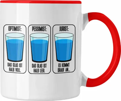 Produktbild von Trendation - Jura Tasse Geschenk Juristen Geschenkidee Lustiger Spruch Humor Anwalt (Rot)