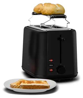 Image de Klarstein Velaire Toaster – Grille-pain 2 fentes 800 W, 7 niveaux de brunissement, Décongélation & réchauffage, Chauffe-pain, Ramasse-miettes amovible