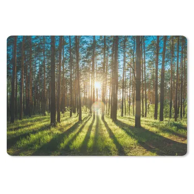 Produktbild von MuchoWow® Mauspad Mousepad Sonne - Bäume - Landschaft - Gras 27x18 cm - Mousepads - Maus Mat - Pad - Mausunterlage - Büroartikel - Desk Matten