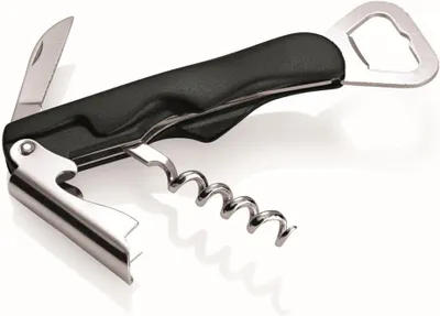 Produktbild von Kellnermesser mit Flaschenöffner in Schwarz