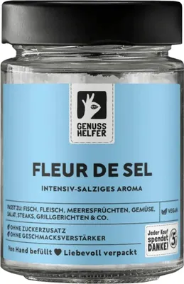 Produktbild von Fleur de Sel Algarve, feine Salzflocken, Glas, 140g