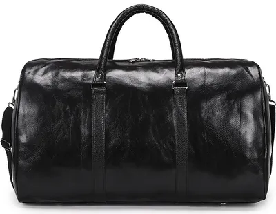 Produktbild von Wasserdichte handgefertigte Leder Seesäcke Reisegepäck Taschen Handtasche,Schwarz