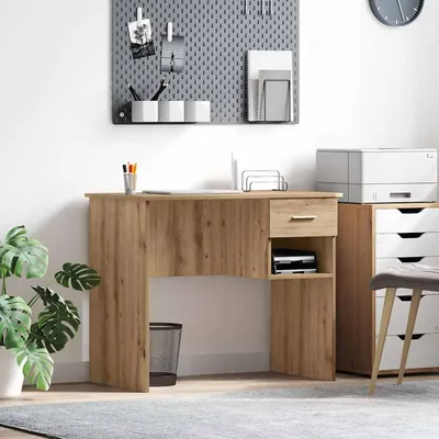 Immagine prodotto di Maison Exclusive - Scrivania in rovere artigianale 90 x 49 x 75 cm Materiale ligneo