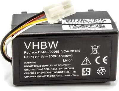 Produktbild von vhbw Akku kompatibel mit Samsung Navibot VCR8980, SR8981, SR8980, VCR8940, VCR8930 Staubsauger (2000 mAh, 14,4 V, Li-Ion)
